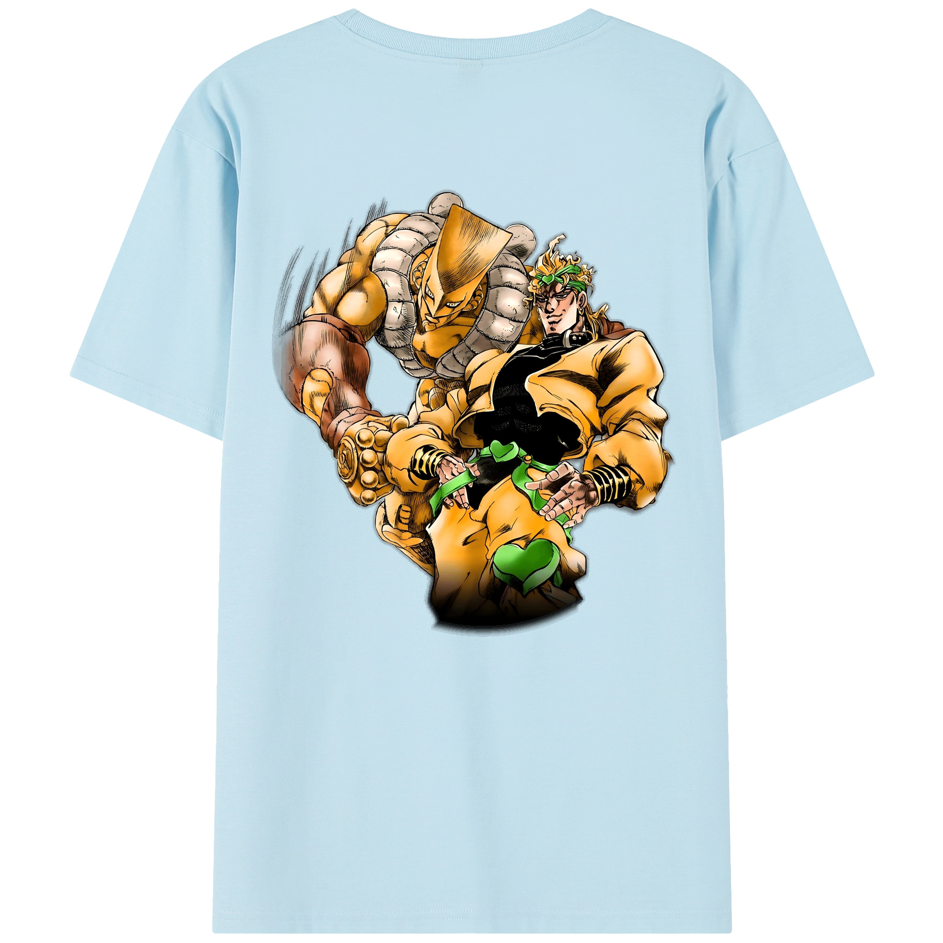 （画像用） ジョジョの奇妙な冒険 ディオ?ブランドー JoJo's Bizarre Adventure Dio Brando 綿100％半袖Tシャツ（背面プリント）